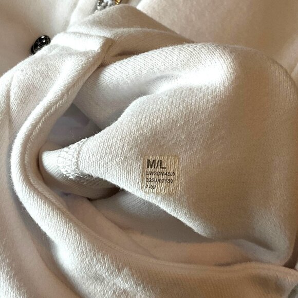 Lululemon Scuba Oversized 1/2 Zip Hoodie White Size M / L Pullover Sweatshirt - Picture 9 of 9